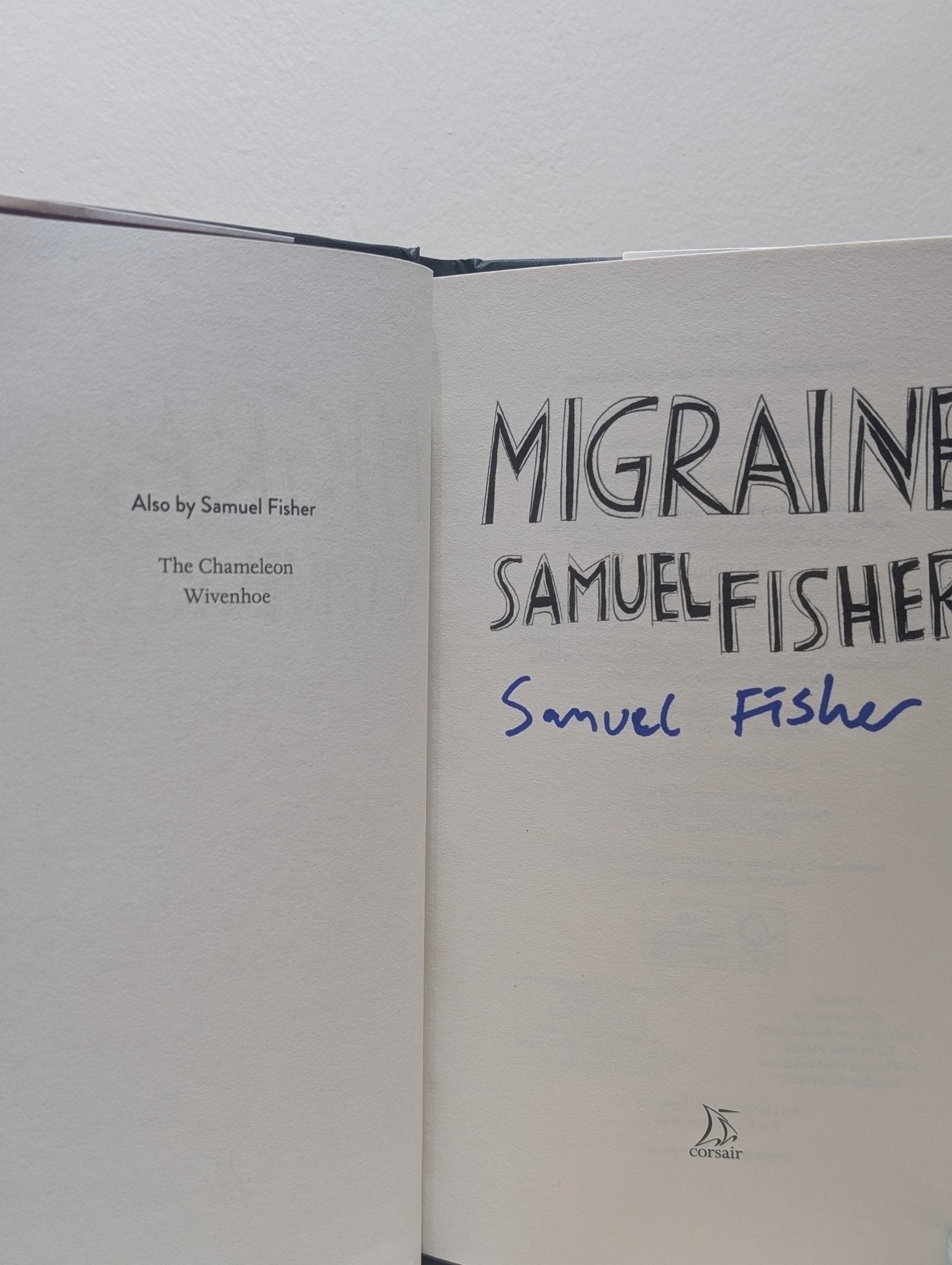 Migraine by Samuel Fisher (Signed First Edition) - Fialta Books