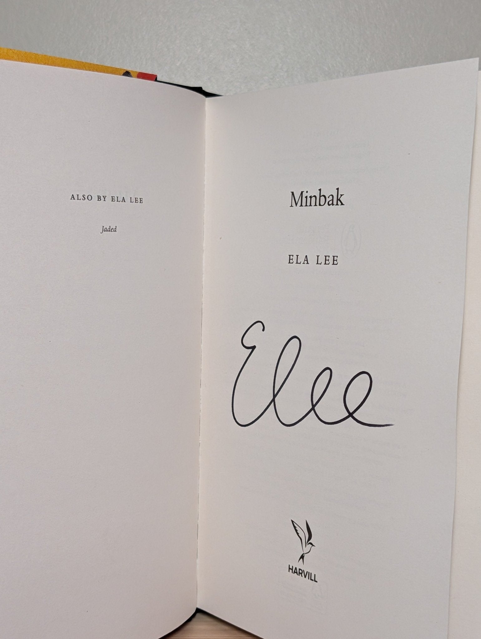Minbak by Ela Lee (Signed First Edition) - Fialta Books
