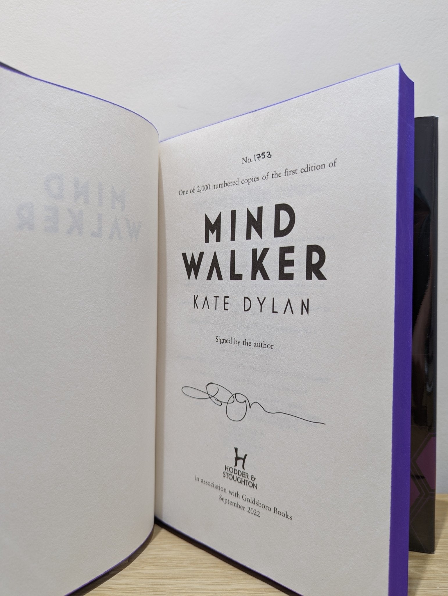 Mindwalker by Kate Dylan (Signed First Edition with sprayed edges) - Fialta Books