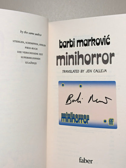 Minihorror by Barbi Markovic (Signed First Edition) - Fialta Books