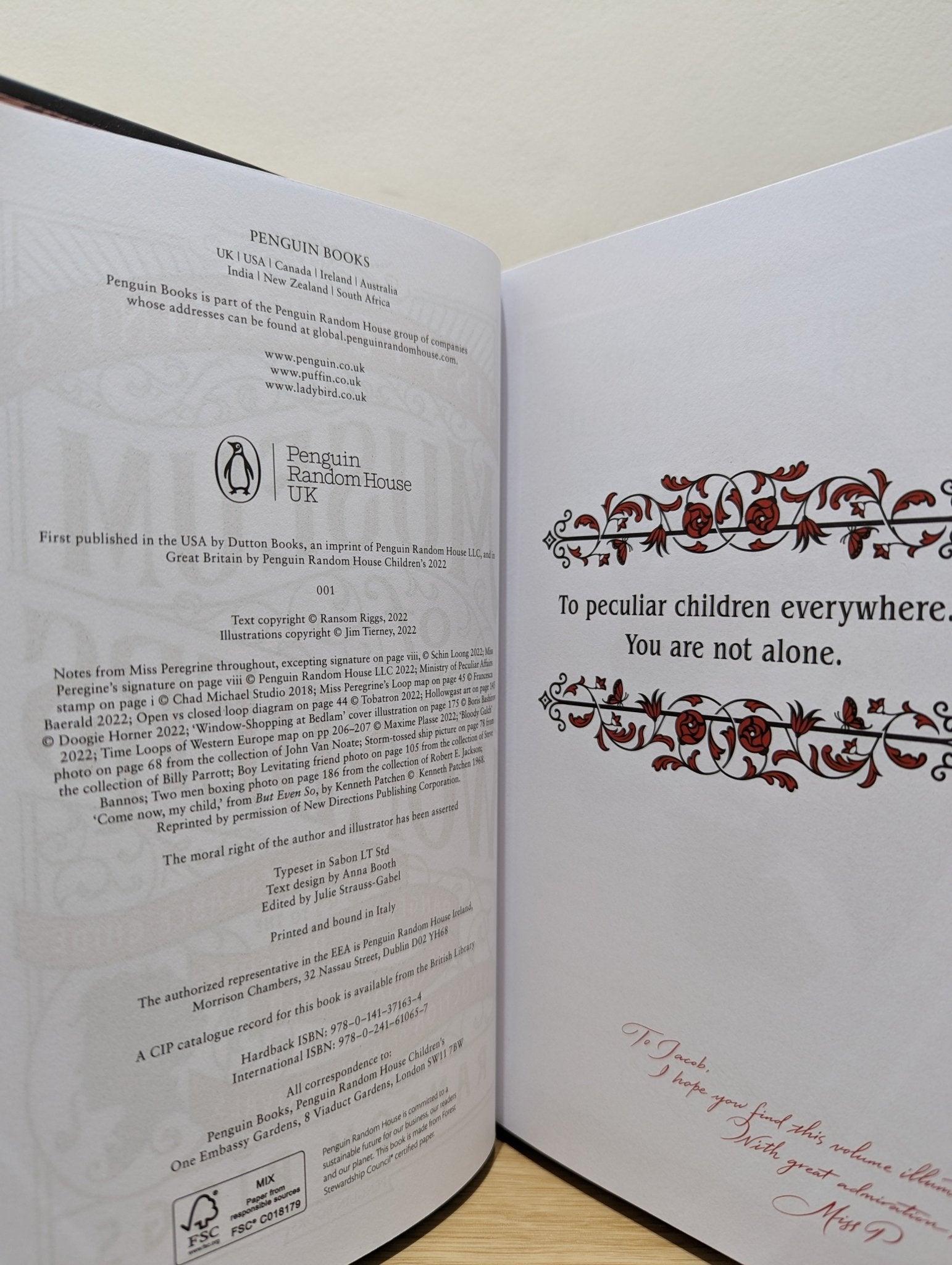 Miss Peregrine's Museum of Wonders by Ransom Riggs (Signed First Edition) - Fialta Books