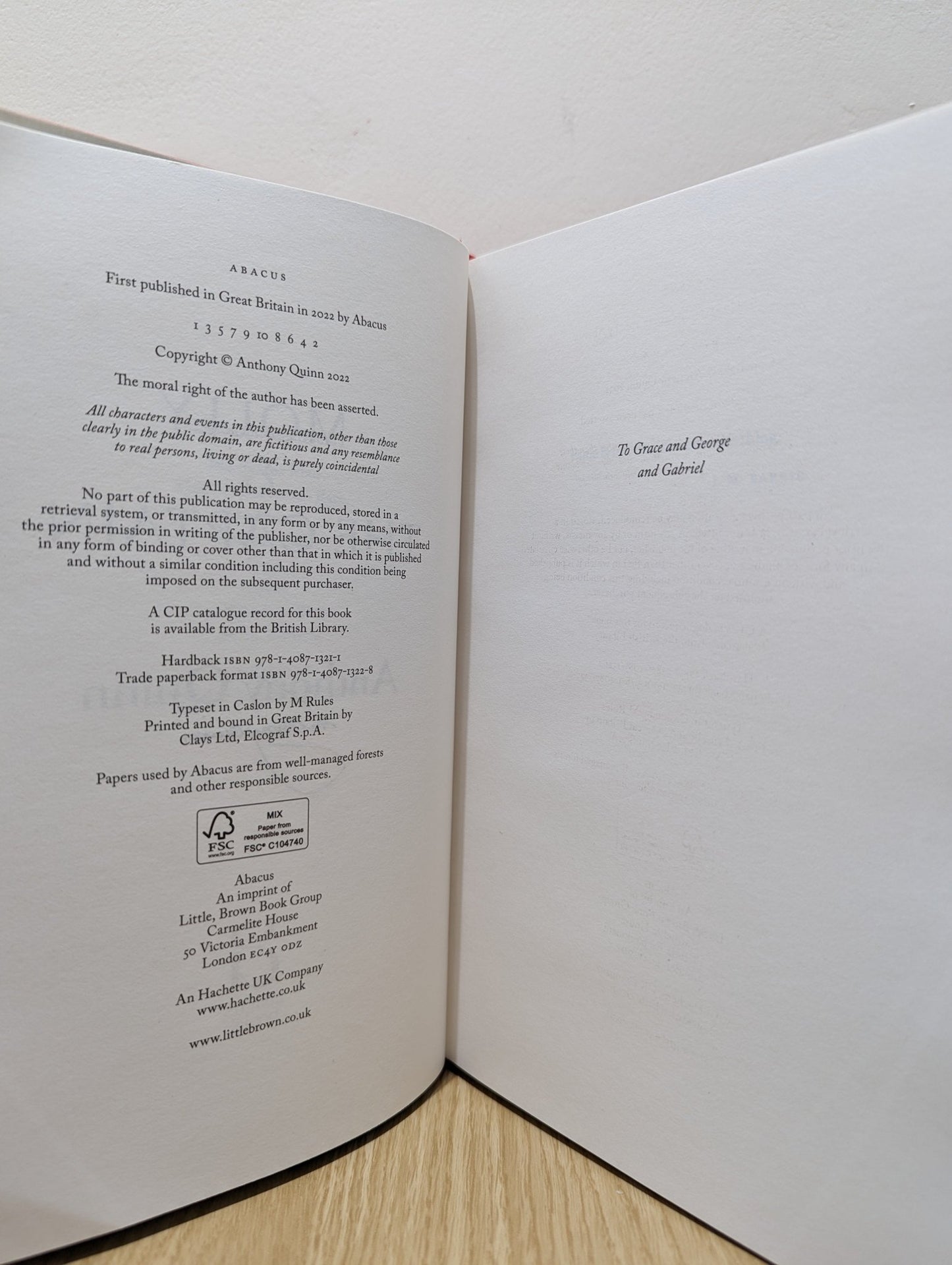 Molly & the Captain by Anthony Quinn (Signed First Edition) - Fialta Books