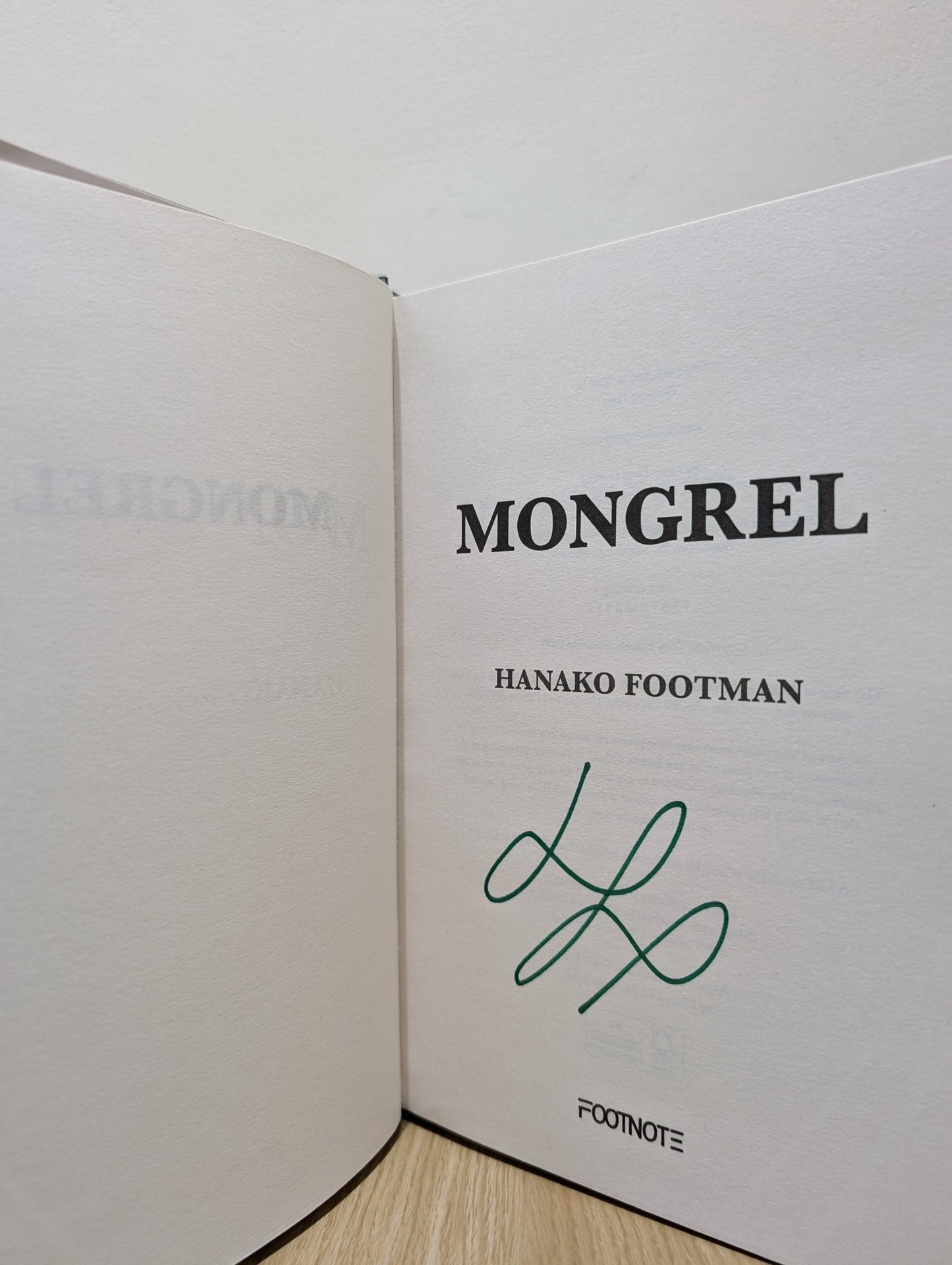 Mongrel by Hanako Footman (Signed First Edition) - Fialta Books