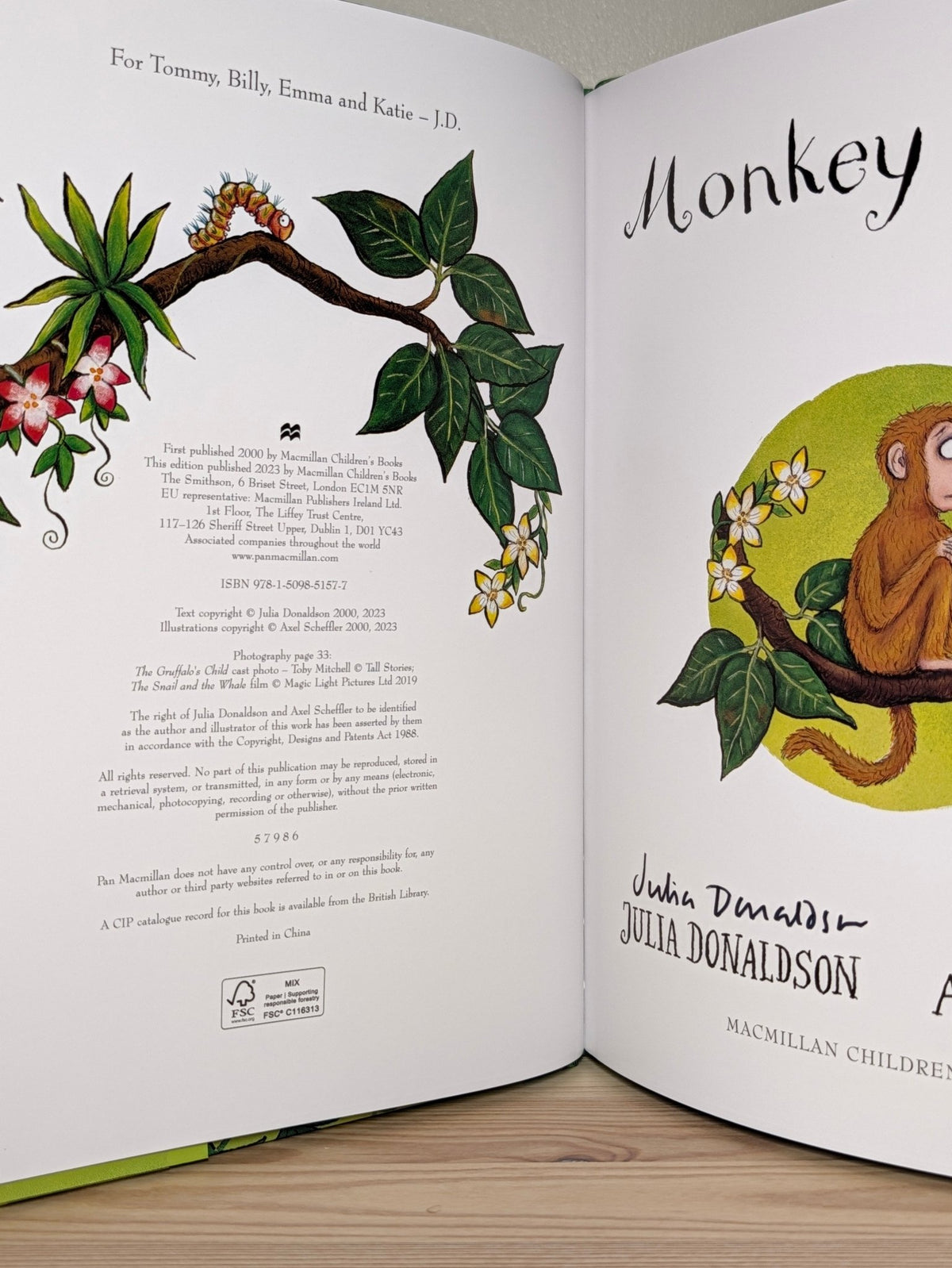 Monkey Puzzle by Julia Donaldson (Signed Edition) - Fialta Books