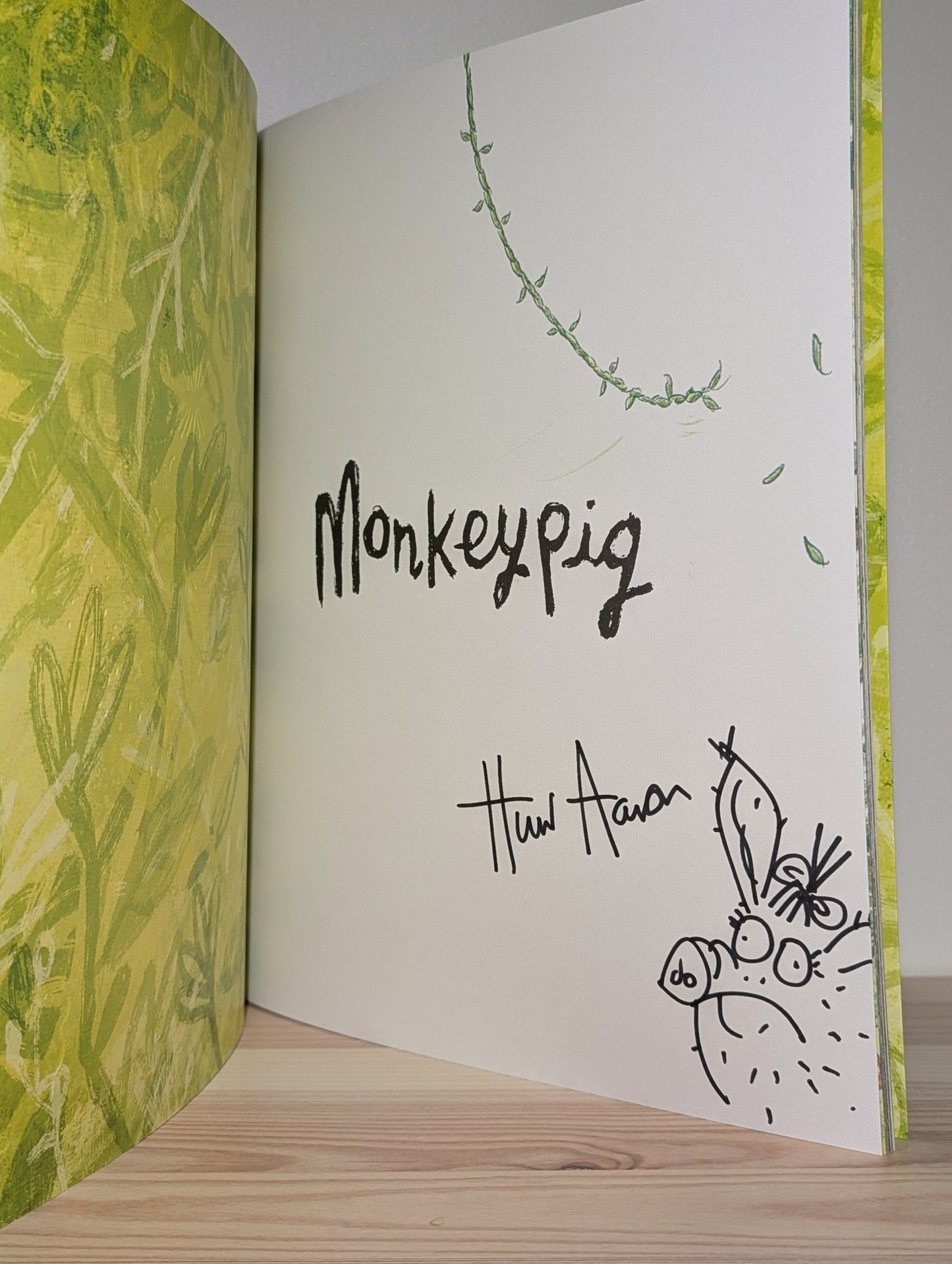 Monkeypig by Huw Aaron (Signed Doodled First Edition) - Fialta Books