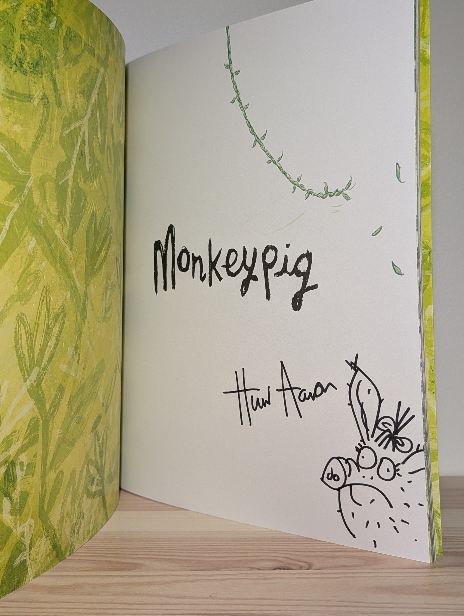 Monkeypig by Huw Aaron (Signed Doodled First Edition) - Fialta Books