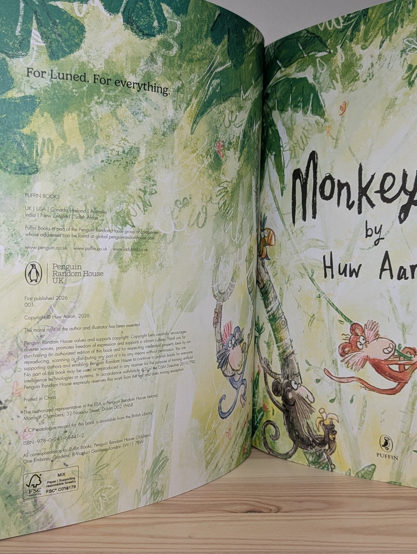 Monkeypig by Huw Aaron (Signed Doodled First Edition) - Fialta Books
