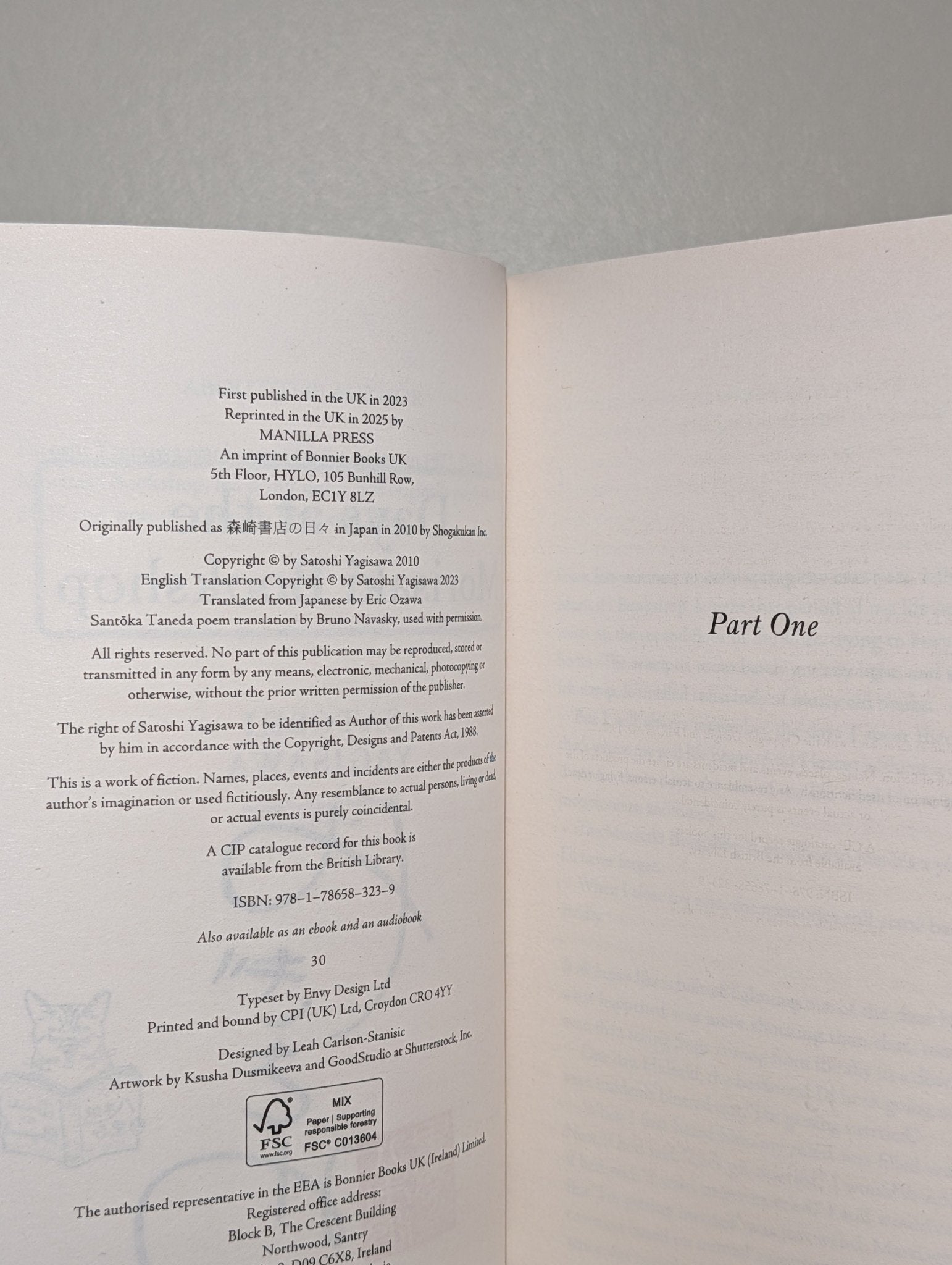 More Days at the Morisaki Bookshop by Satoshi Yagisawa (Signed Stamped Edition) - Fialta Books