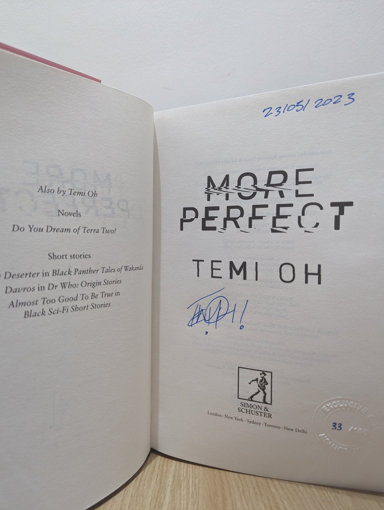 More Perfect by Temi Oh (Signed Dated First Edition) - Fialta Books
