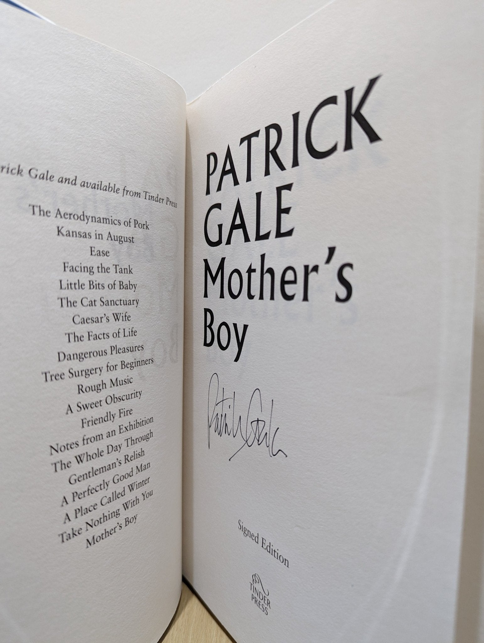 Mother's Boy by Patrick Gale (Signed) - Fialta Books