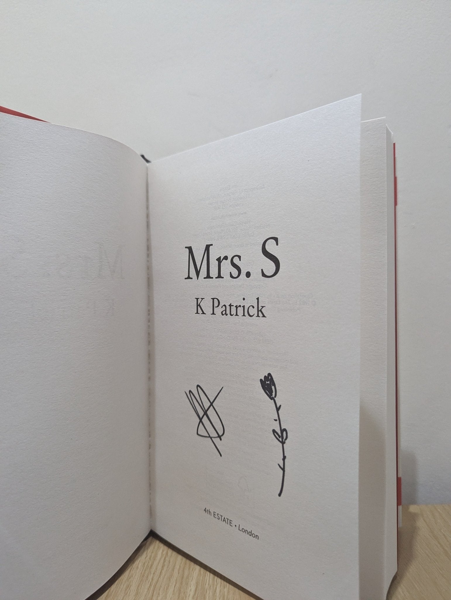 Mrs S by K Patrick (Signed First Edition) - Fialta Books