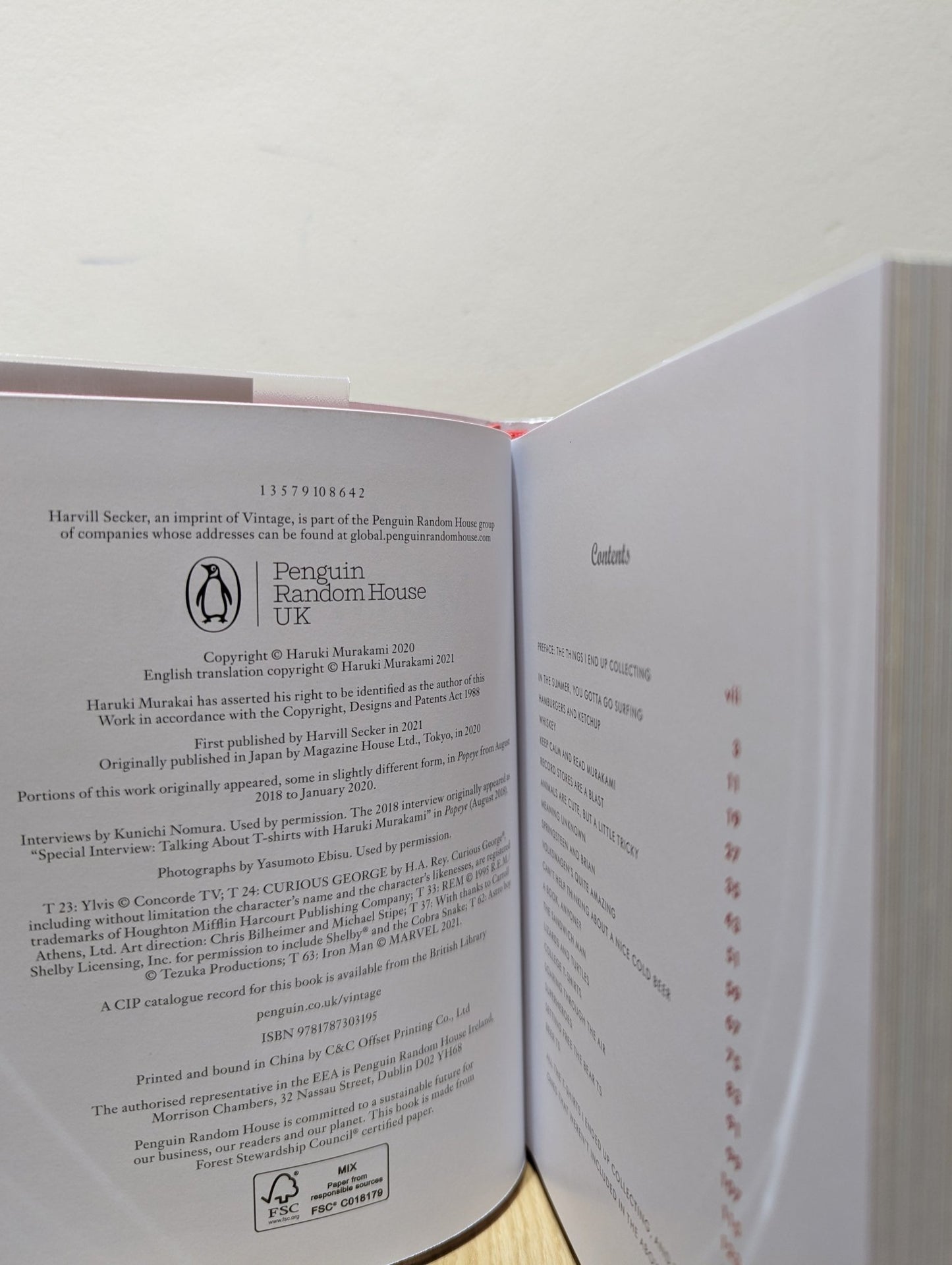 Murakami T: The T-Shirts I Love by Haruki Murakami (Signed First Edition) - Fialta Books