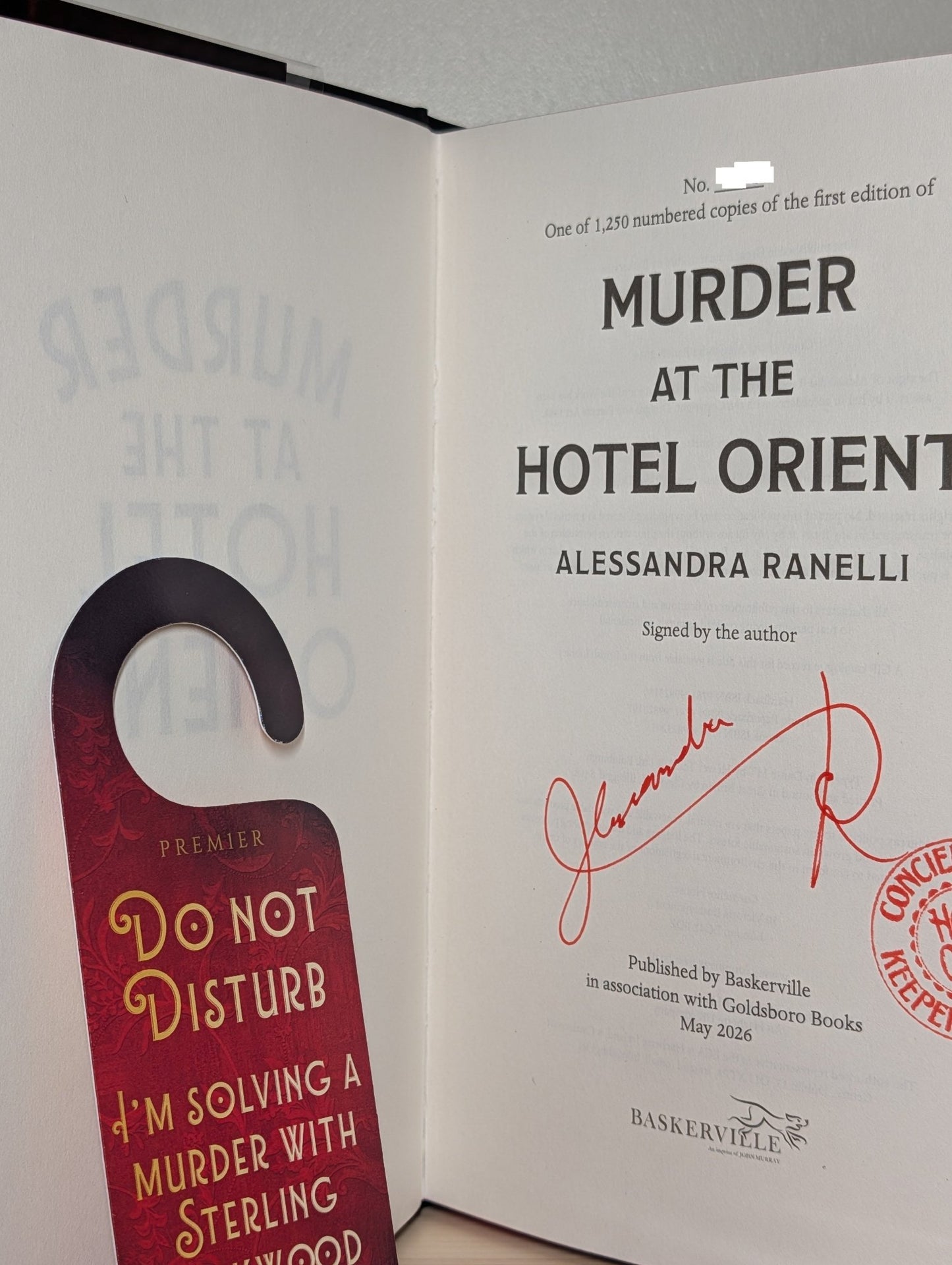 Murder at the Hotel Orient by Alessandra Ranelli (Signed Numbered with sprayed edges) - Fialta Books