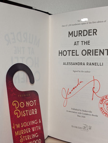 Murder at the Hotel Orient by Alessandra Ranelli (Signed Numbered with sprayed edges) - Fialta Books