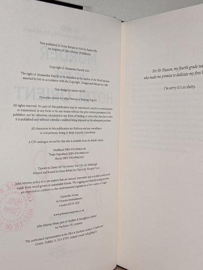 Murder at the Hotel Orient by Alessandra Ranelli (Signed Numbered with sprayed edges) - Fialta Books