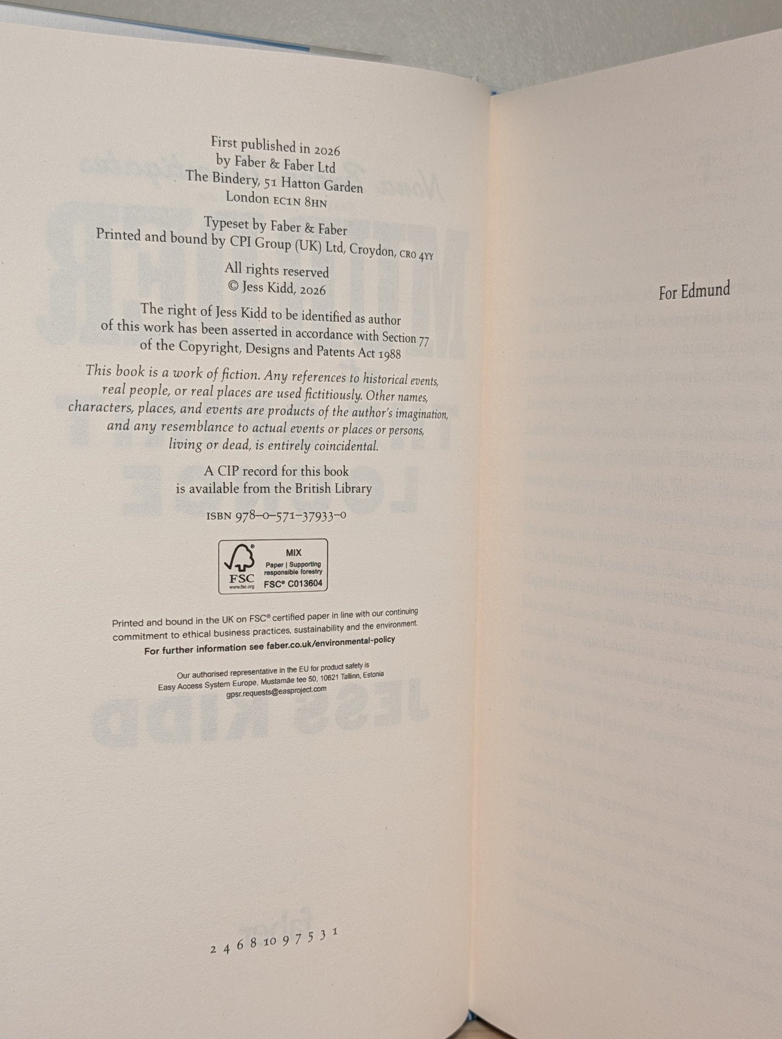 Murder at the Spirit Lounge by Jess Kidd (Signed First Edition with sprayed edges) - Fialta Books