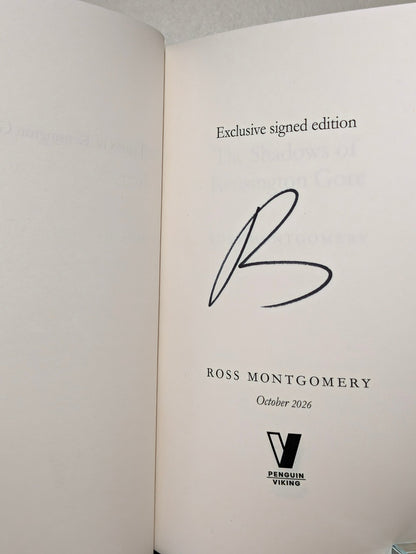 Murder at World's End; Shadows of Kensington Gore by Ross Montgomery (Signed First Edition with sprayed edges) - Fialta Books