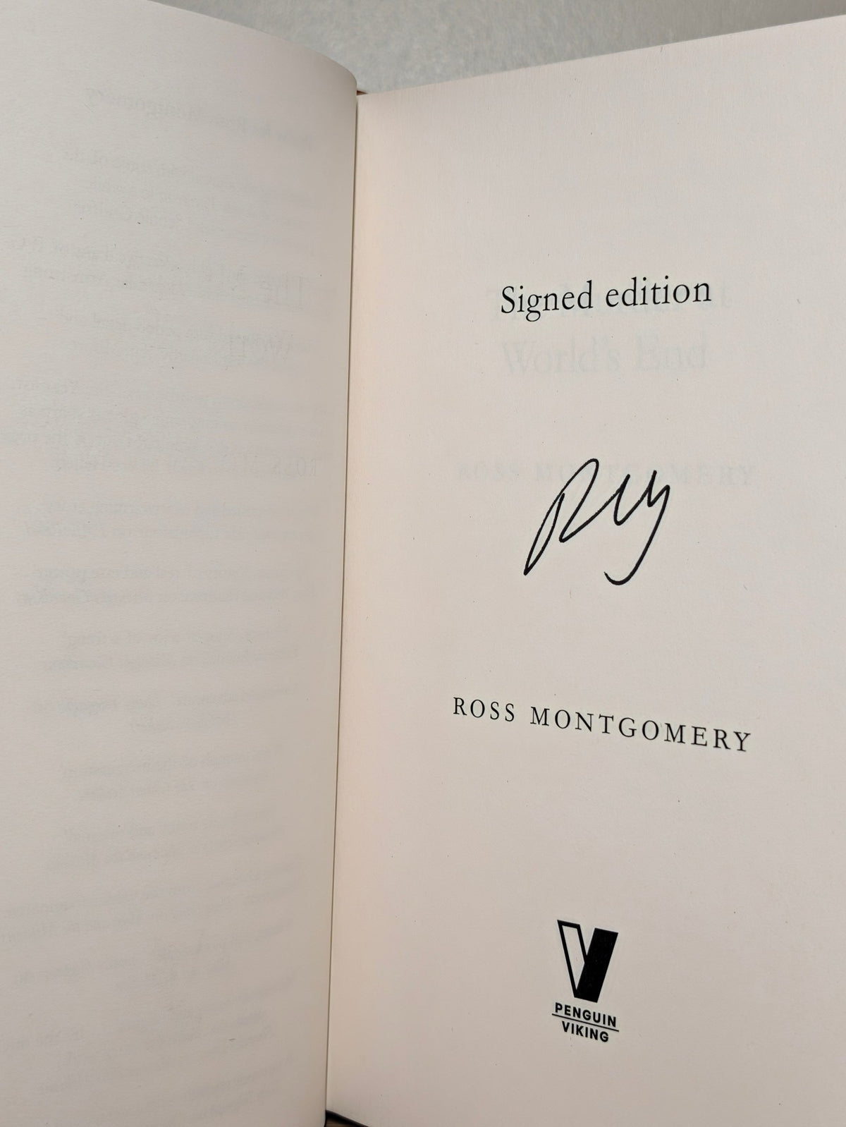 Murder at World's End; Shadows of Kensington Gore by Ross Montgomery (Signed First Edition with sprayed edges) - Fialta Books