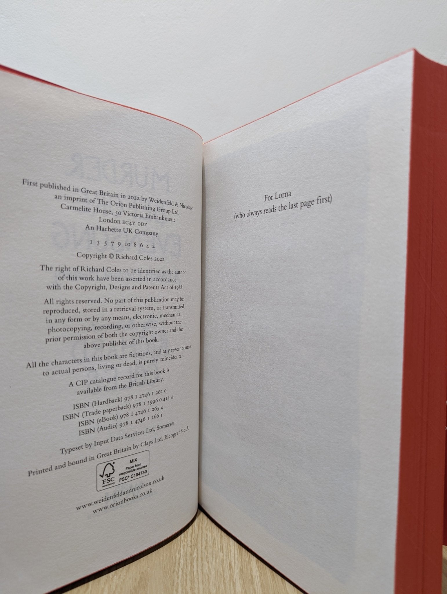 Murder Before Evensong by Reverend Richard Coles (Signed First Edition with sprayed edges) - Fialta Books