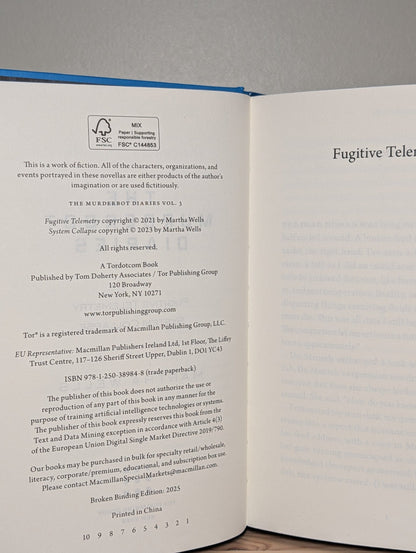 Murderbot Diaries by Martha Wells (Signed Newl Edition with sprayed edges) - Fialta Books