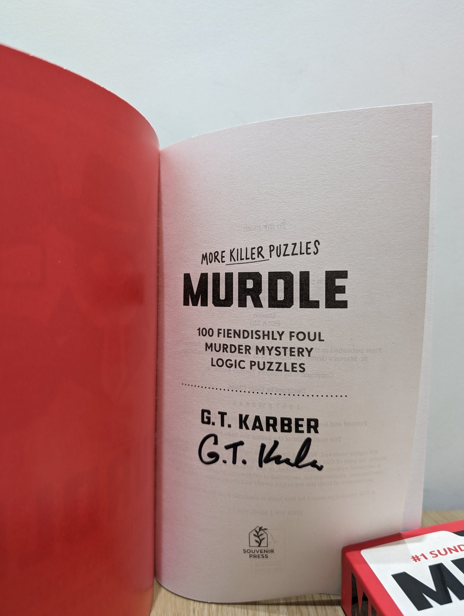 Murdle: More Killer Puzzles by G.T Karber (Signed First Edition) - Fialta Books
