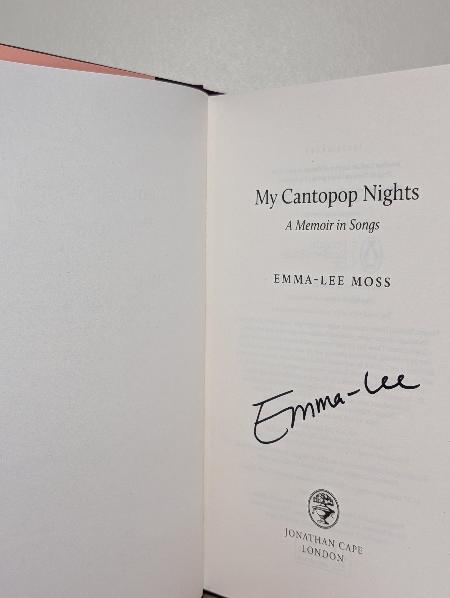 My Cantopop Nights by Emma - Lee Moss (Signed First Edition) - Fialta Books
