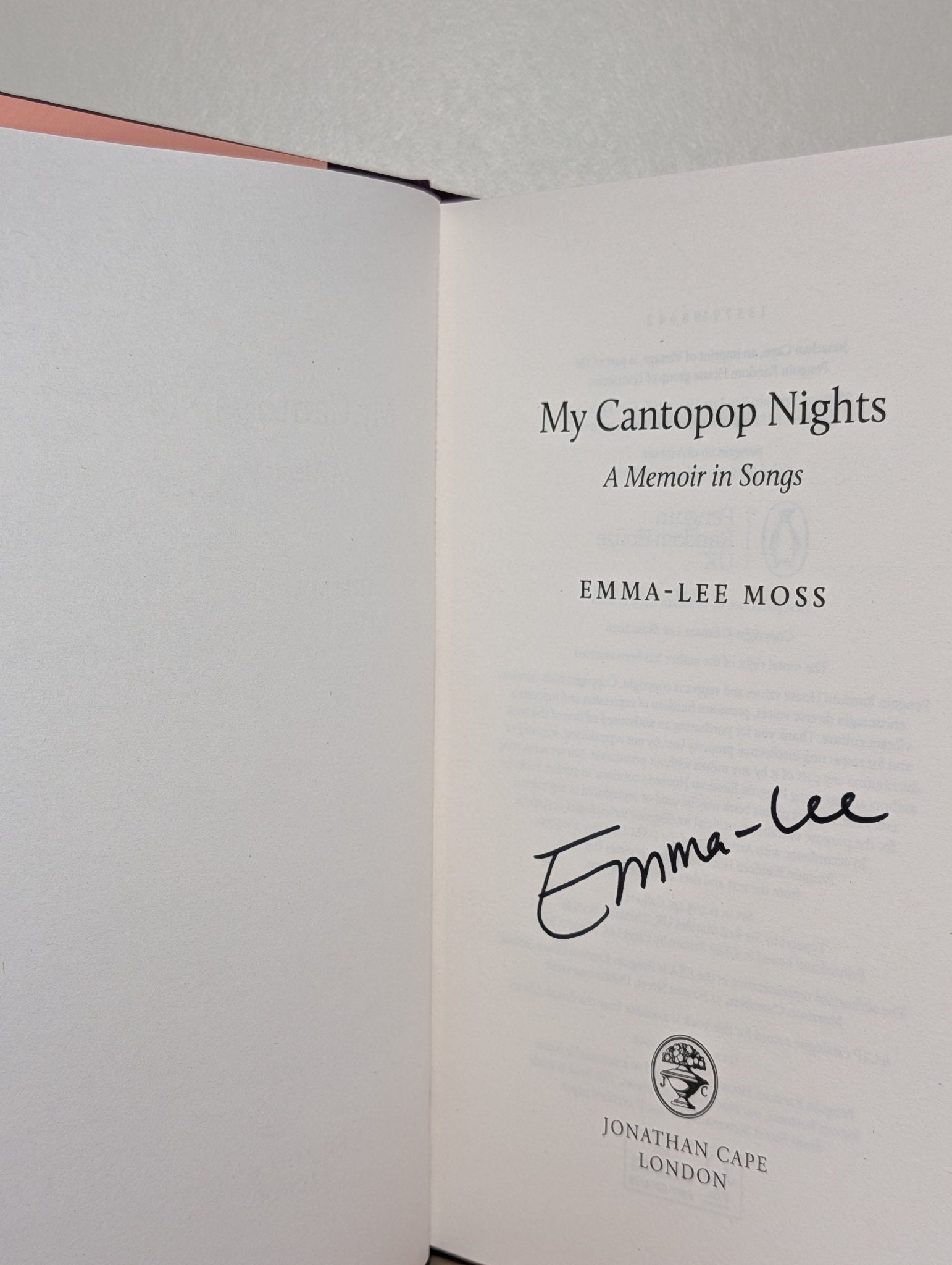 My Cantopop Nights by Emma - Lee Moss (Signed First Edition) - Fialta Books