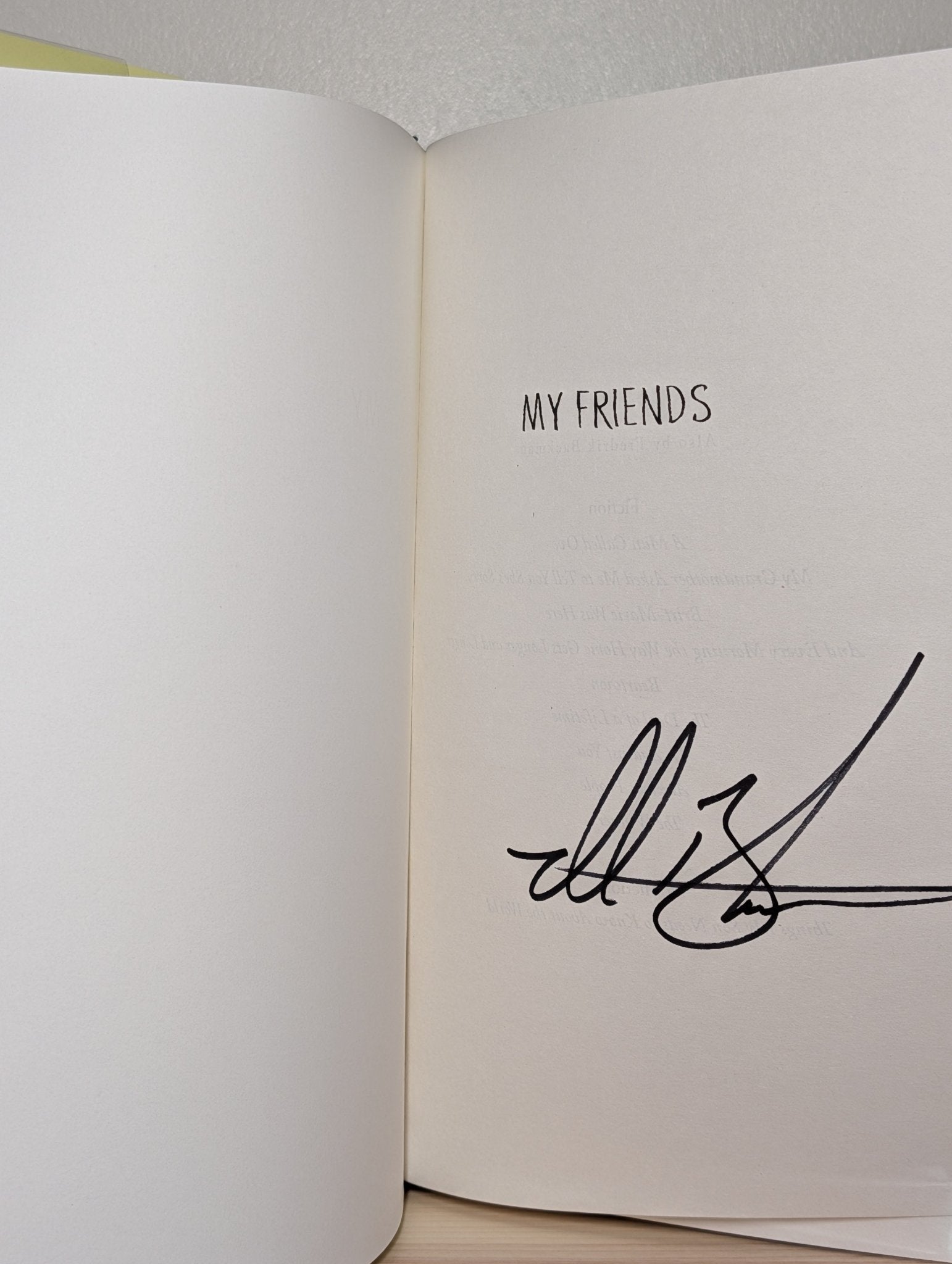 My Friends by Fredrik Backman (Signed First Edition) - Fialta Books