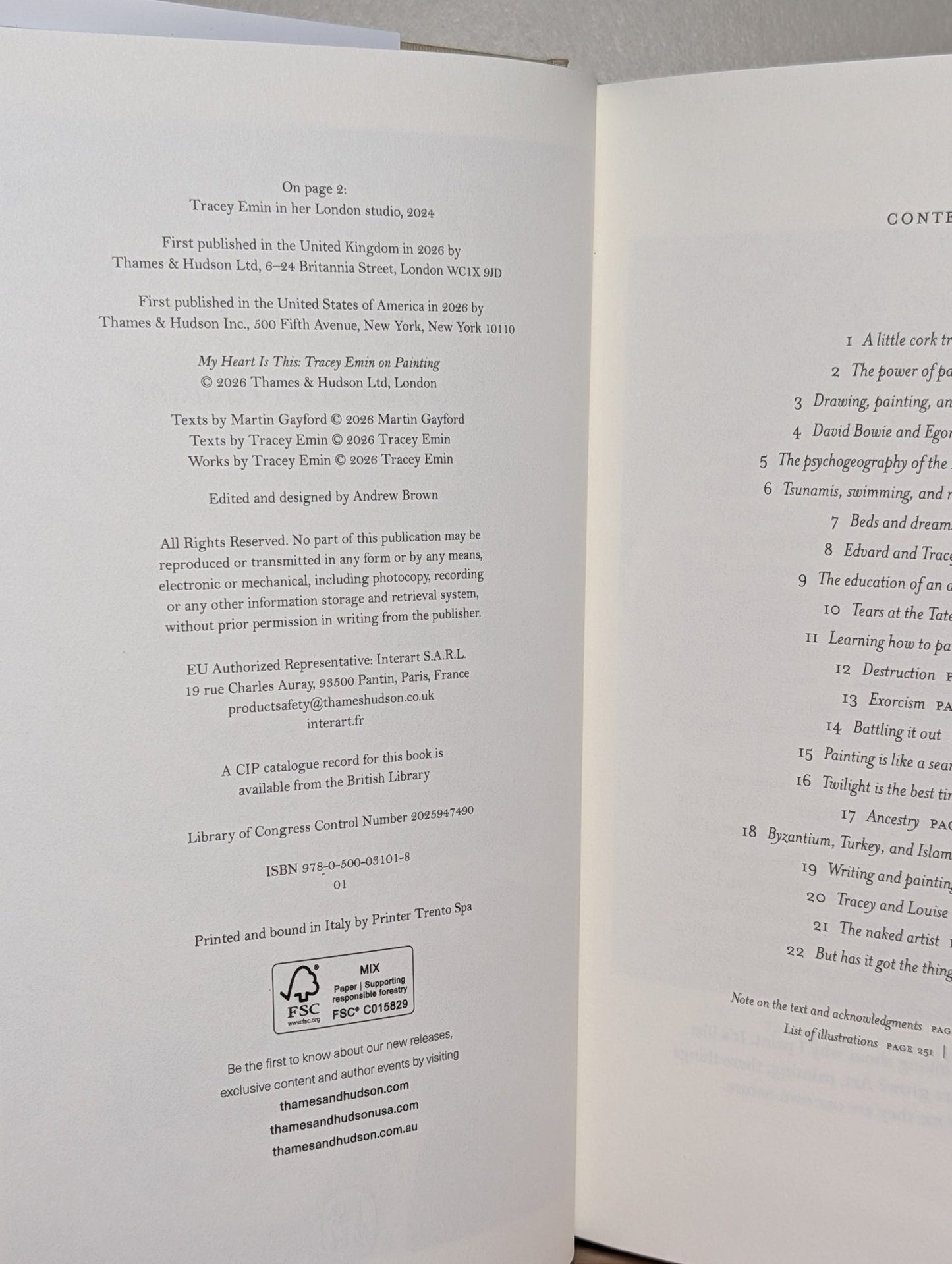 My Heart Is This: Tracey Emin on Painting by Martin Gayford (Double Signed First Edition) - Fialta Books