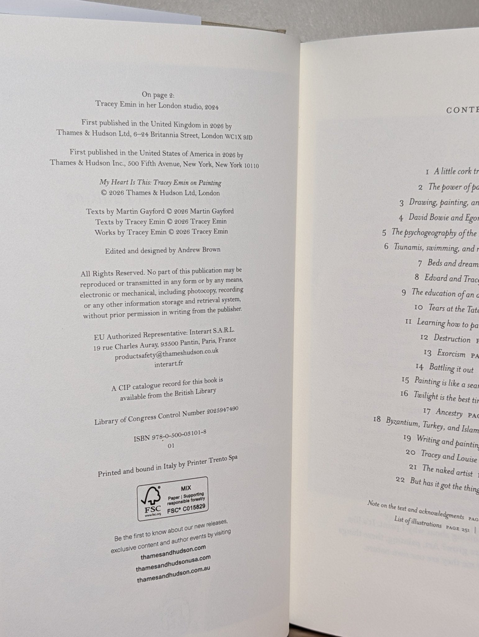 My Heart Is This: Tracey Emin on Painting by Martin Gayford (Double Signed First Edition) - Fialta Books