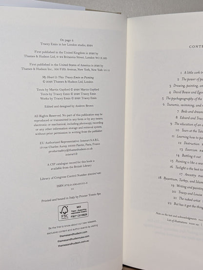 My Heart Is This: Tracey Emin on Painting by Martin Gayford (Double Signed First Edition) - Fialta Books