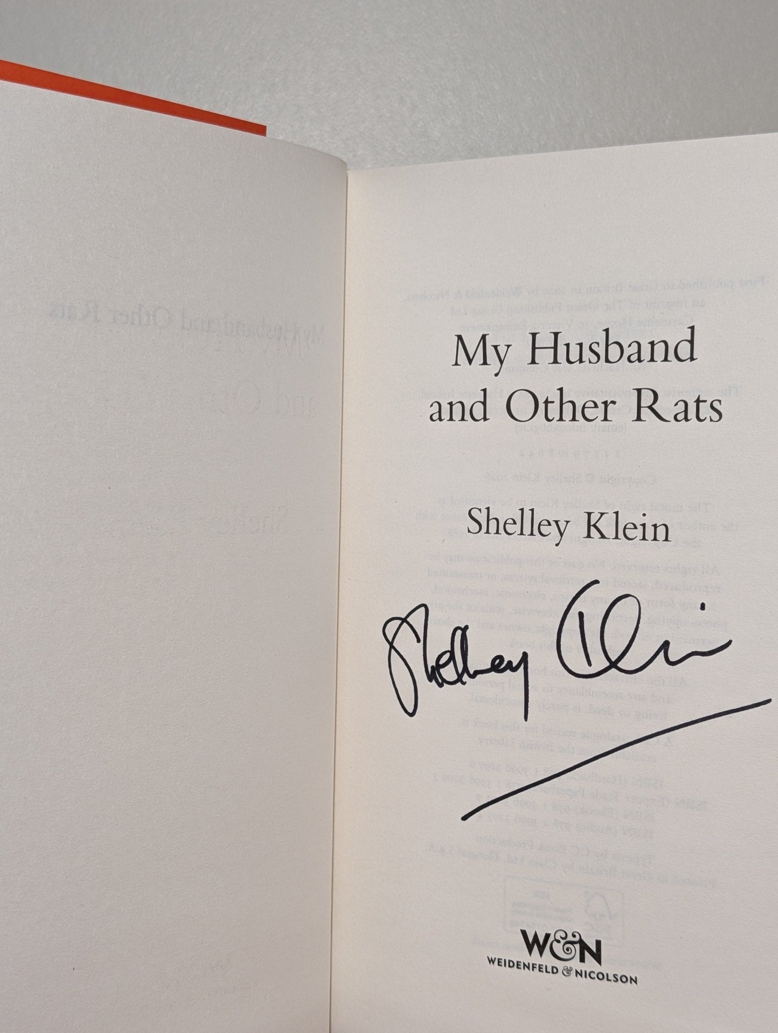 My Husband and Other Rats by Shelley Klein (Signed First Edition) - Fialta Books