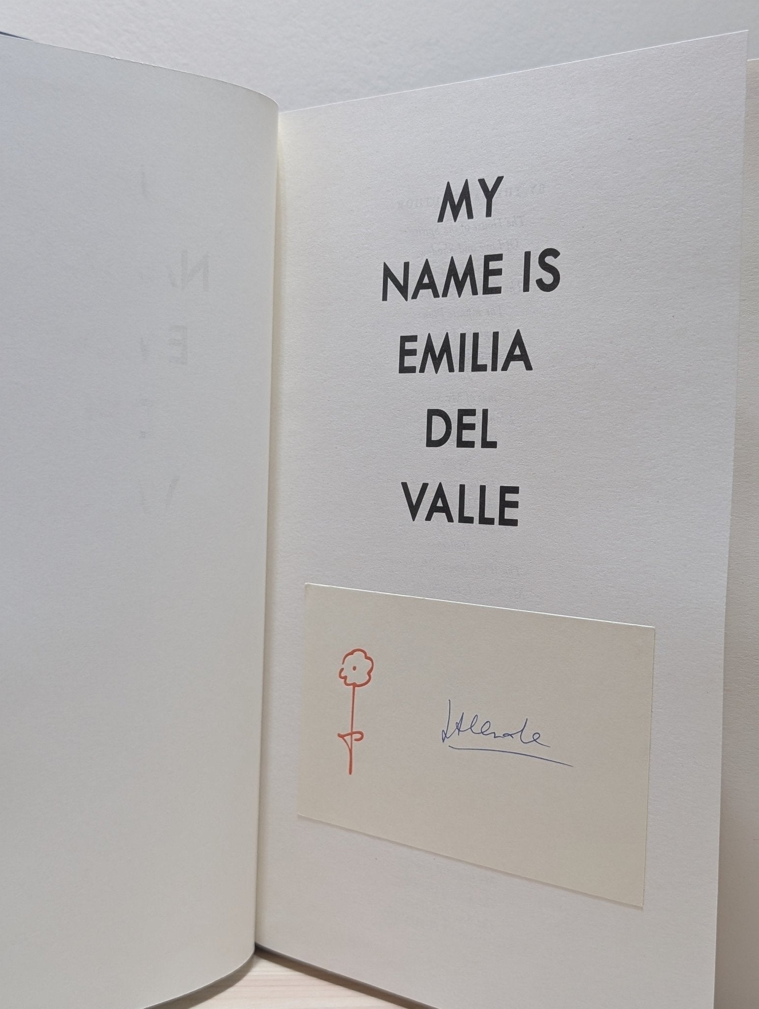 My Name is Emilia del Valle by Isabel Allende (Signed First Edition) - Fialta Books