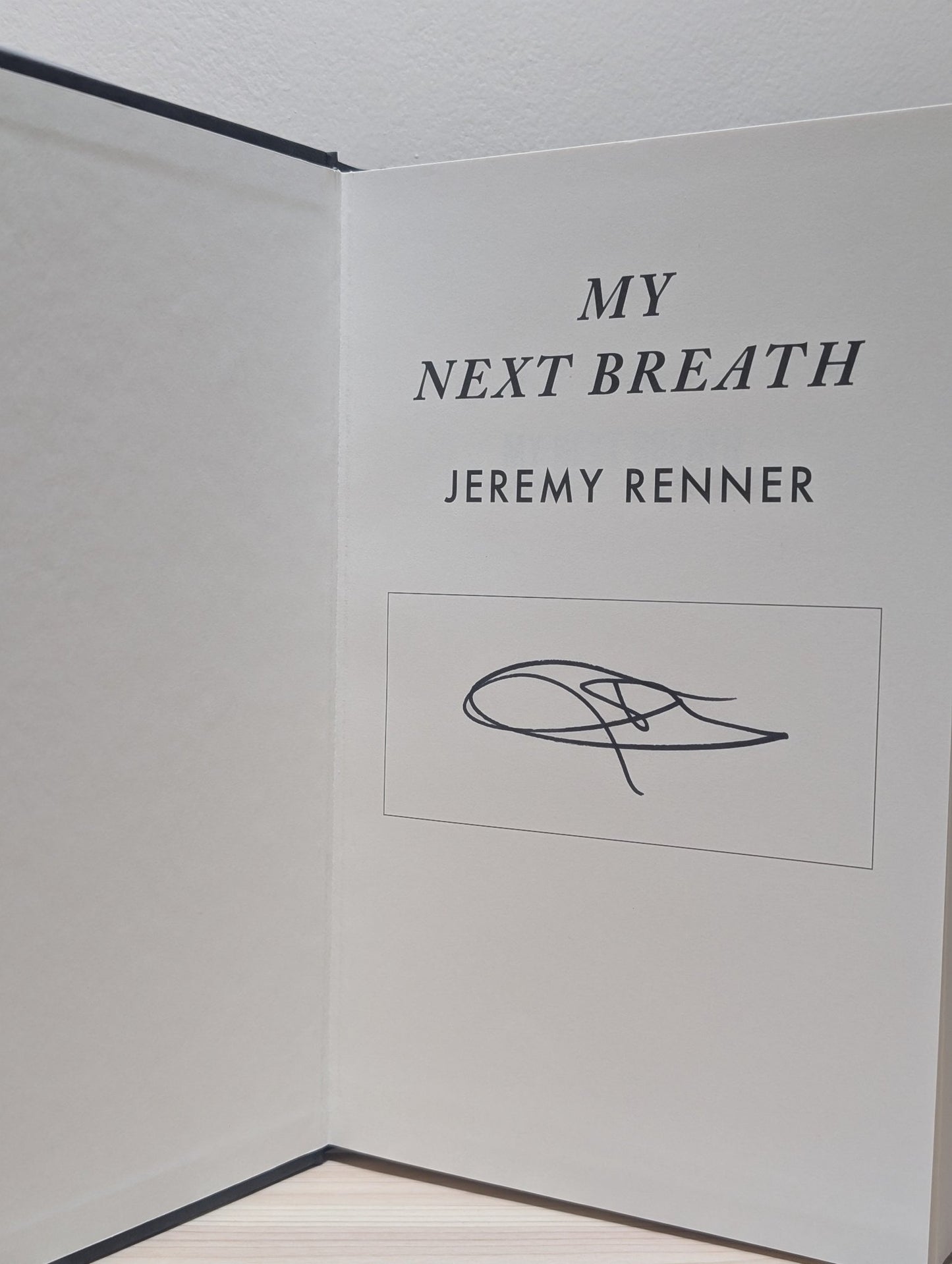 My Next Breath by Jeremy Renner (Signed First Edition) - Fialta Books
