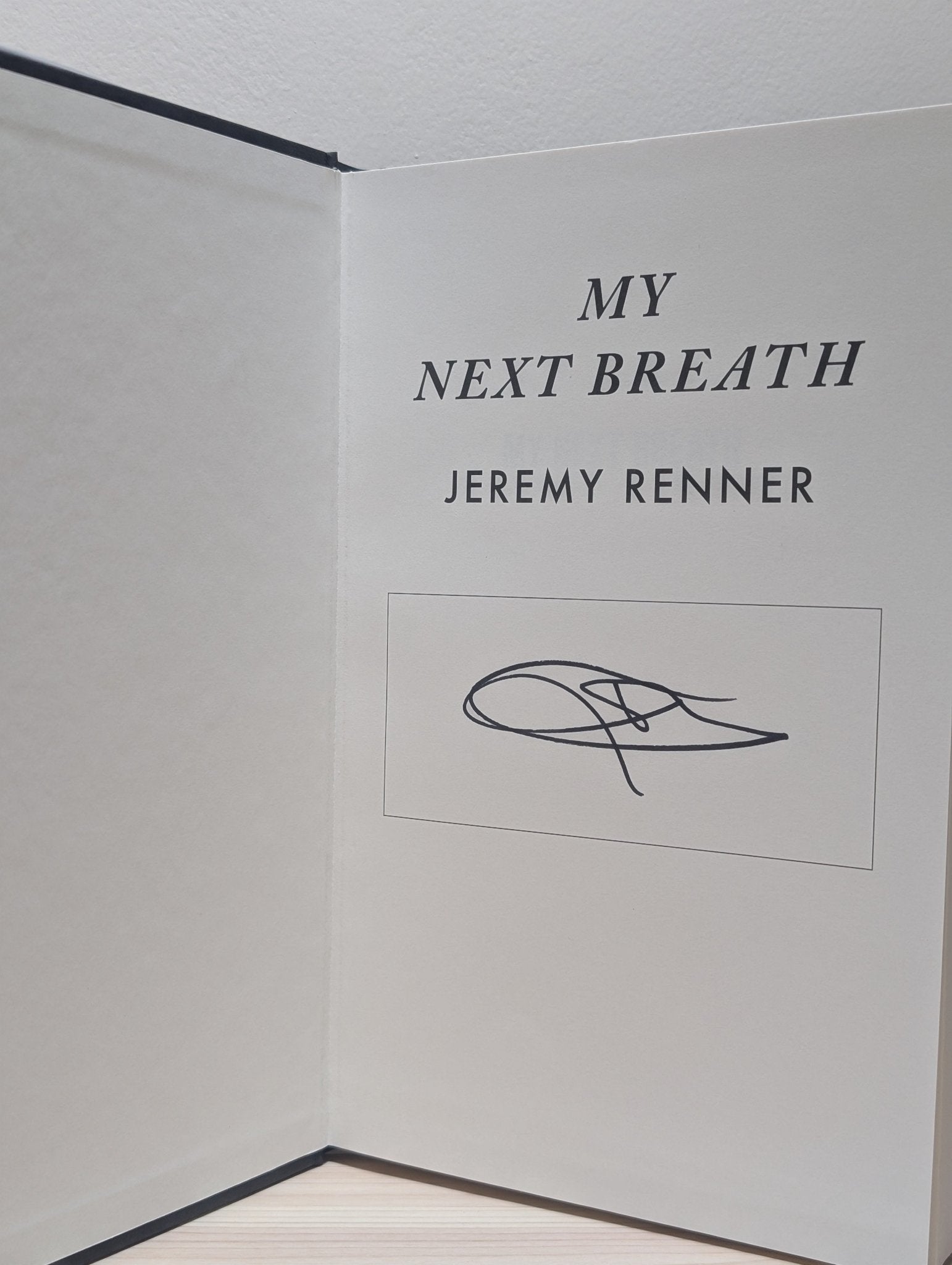 My Next Breath by Jeremy Renner (Signed First Edition) - Fialta Books