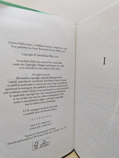 My Phantoms by Gwendoline Riley (Signed First Edition) - Fialta Books