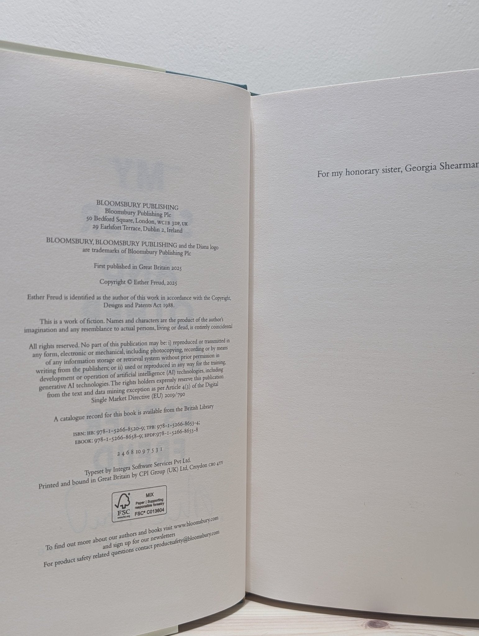 My Sister and Other Lovers by Esther Freud (Signed First Edition) - Fialta Books