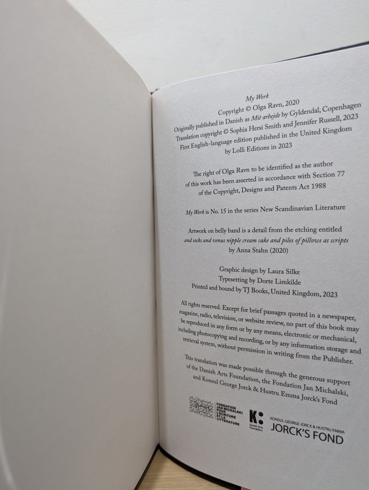 My Work by Olga Ravn (Signed First Edition) - Fialta Books