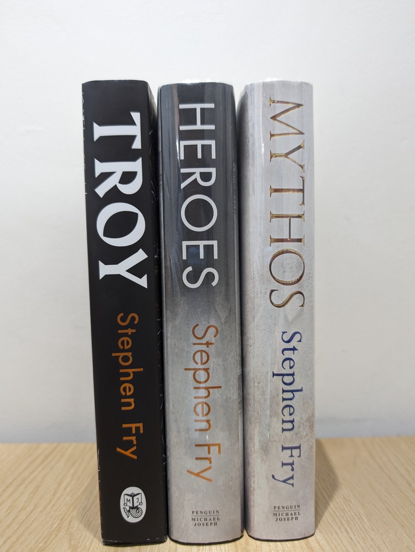 Mythos; Heroes; Troy by Stephen Fry (Signed First Edition) - Fialta Books