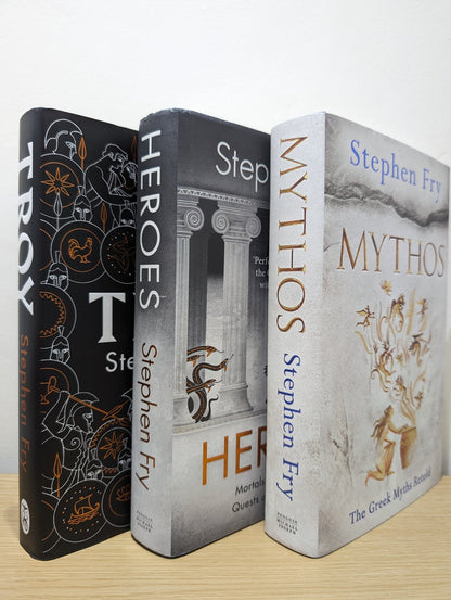 Mythos; Heroes; Troy by Stephen Fry (Signed Set) - Fialta Books