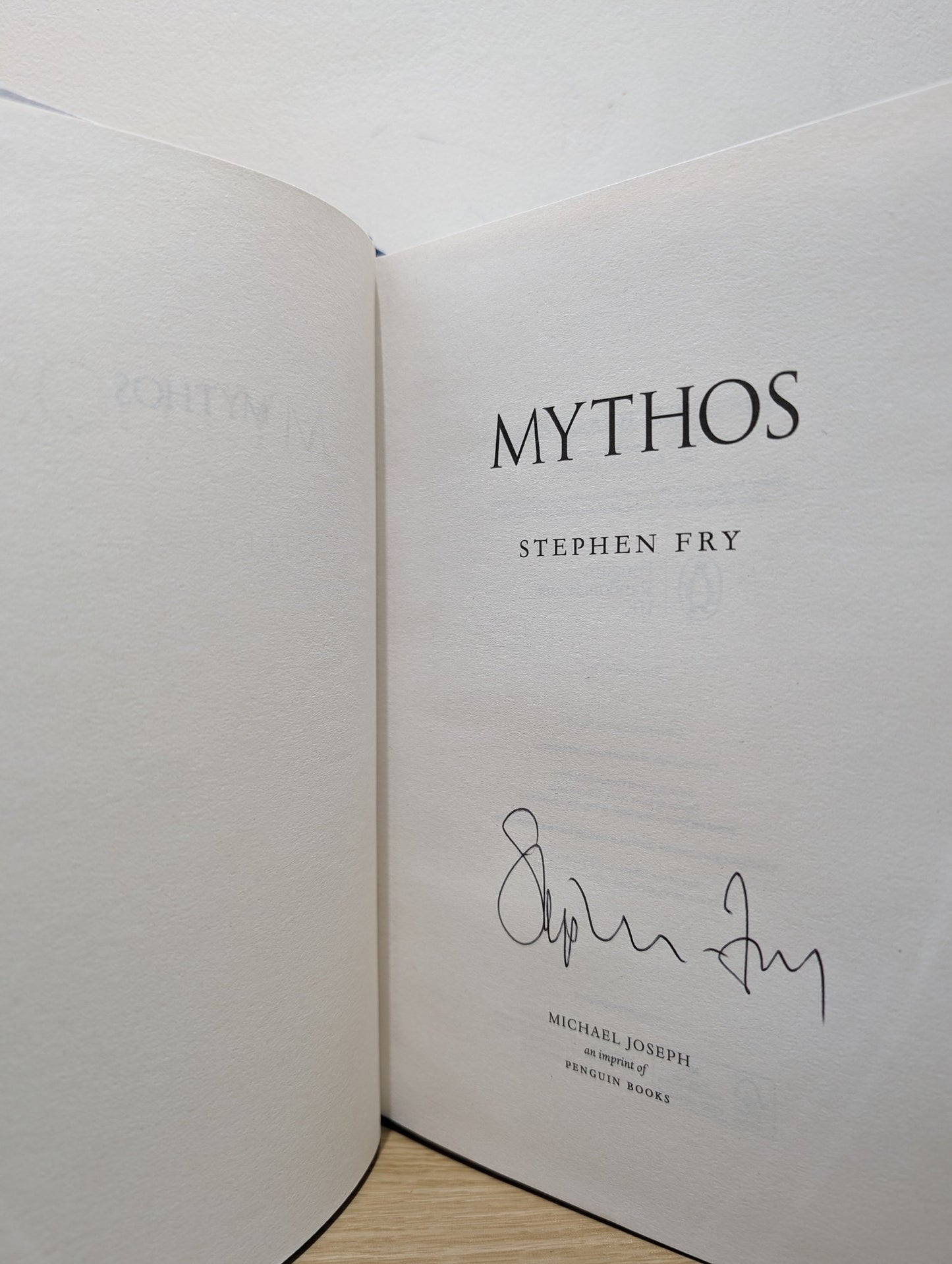 Mythos; Heroes; Troy by Stephen Fry (Signed Set) - Fialta Books