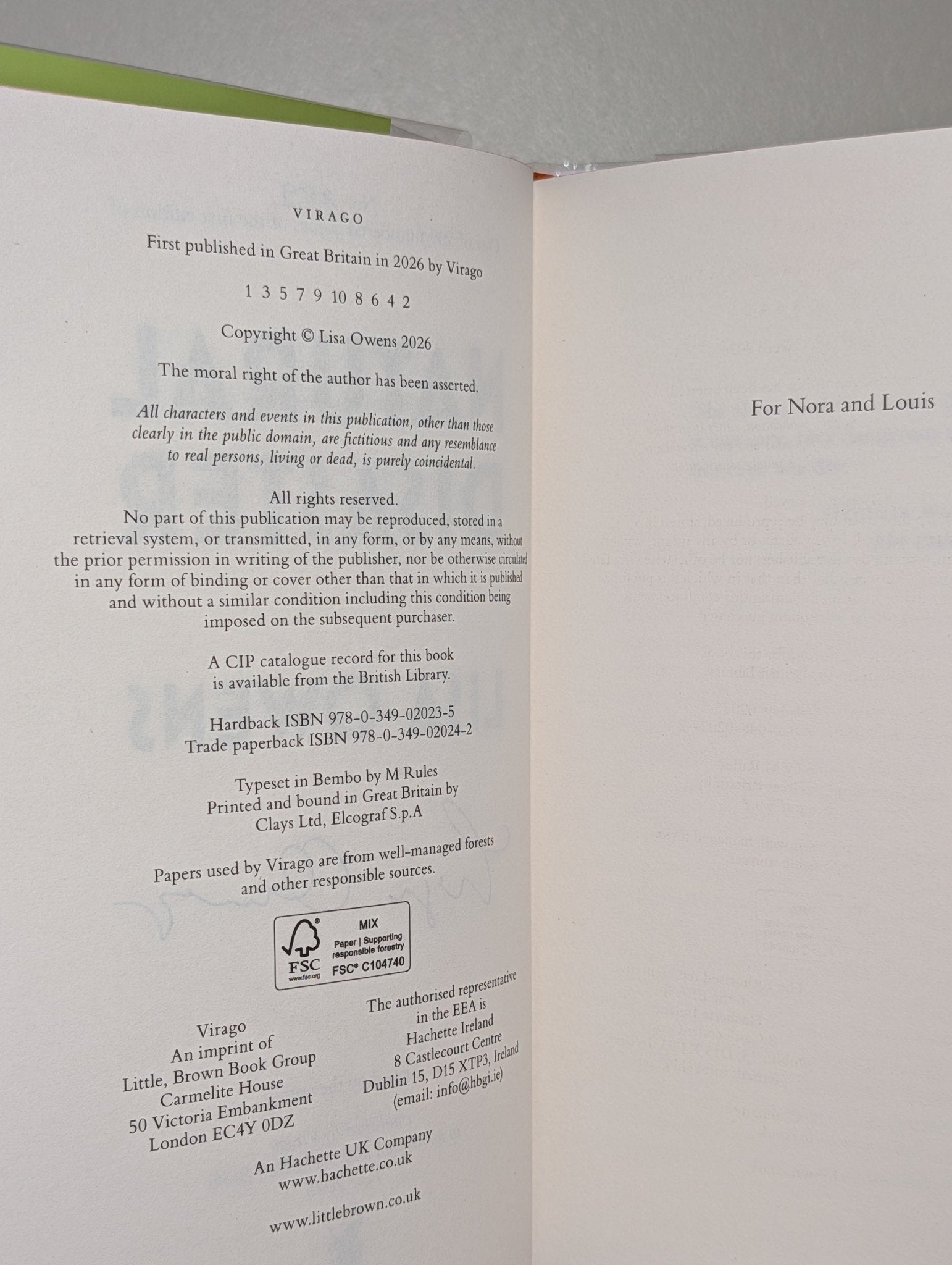 Natural Disaster by Lisa Owens (Signed First Edition with sprayed edges) - Fialta Books
