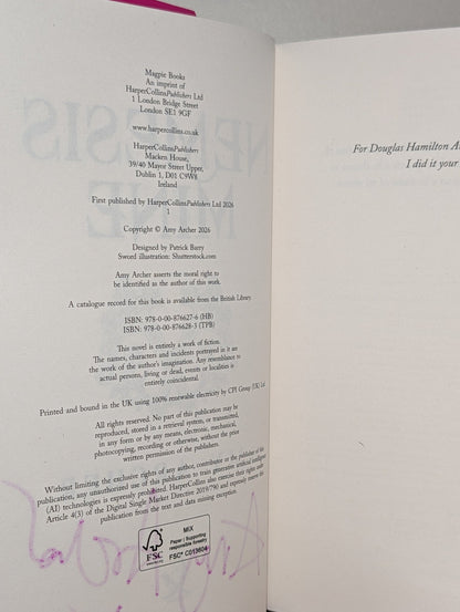 Nemesis Mine by Amy Archer (Signed First Edition) - Fialta Books