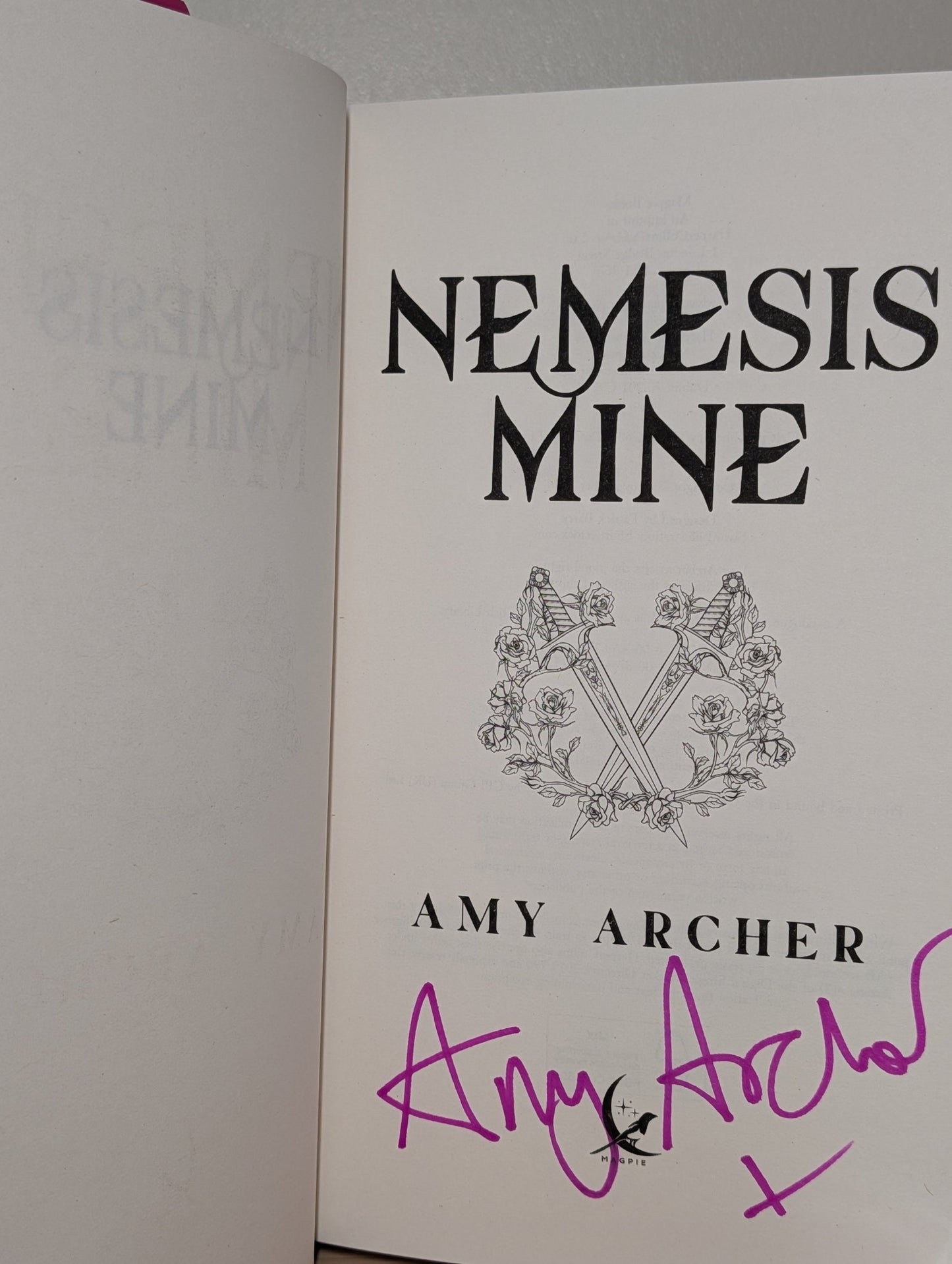 Nemesis Mine by Amy Archer (Signed First Edition) - Fialta Books