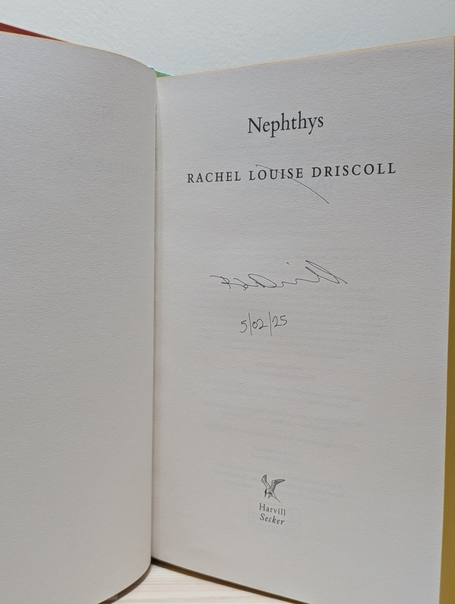 Nephthys by Rachel Louise Driscoll (Signed Dated First Edition with sprayed edges) - Fialta Books