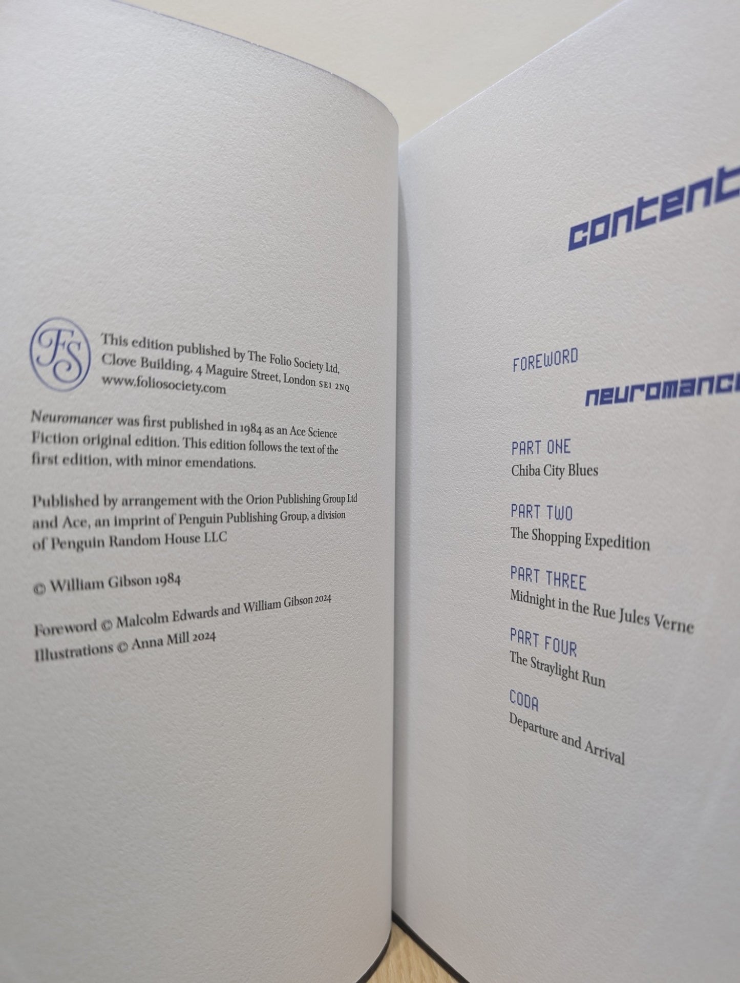 Neuromancer by William Gibson (Folio Limited Signed Edition) - Fialta Books