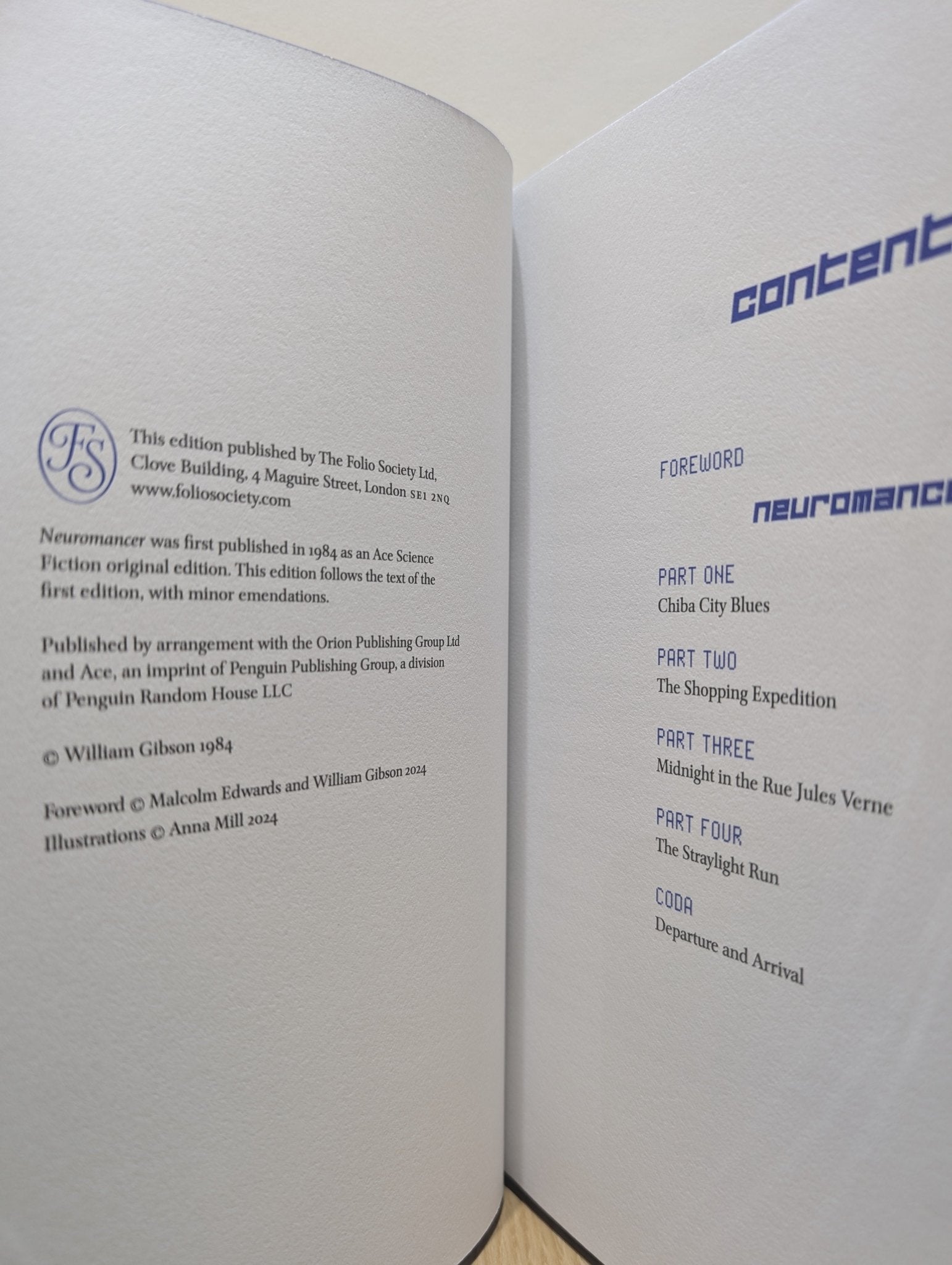 Neuromancer by William Gibson (Folio Limited Signed Edition) - Fialta Books