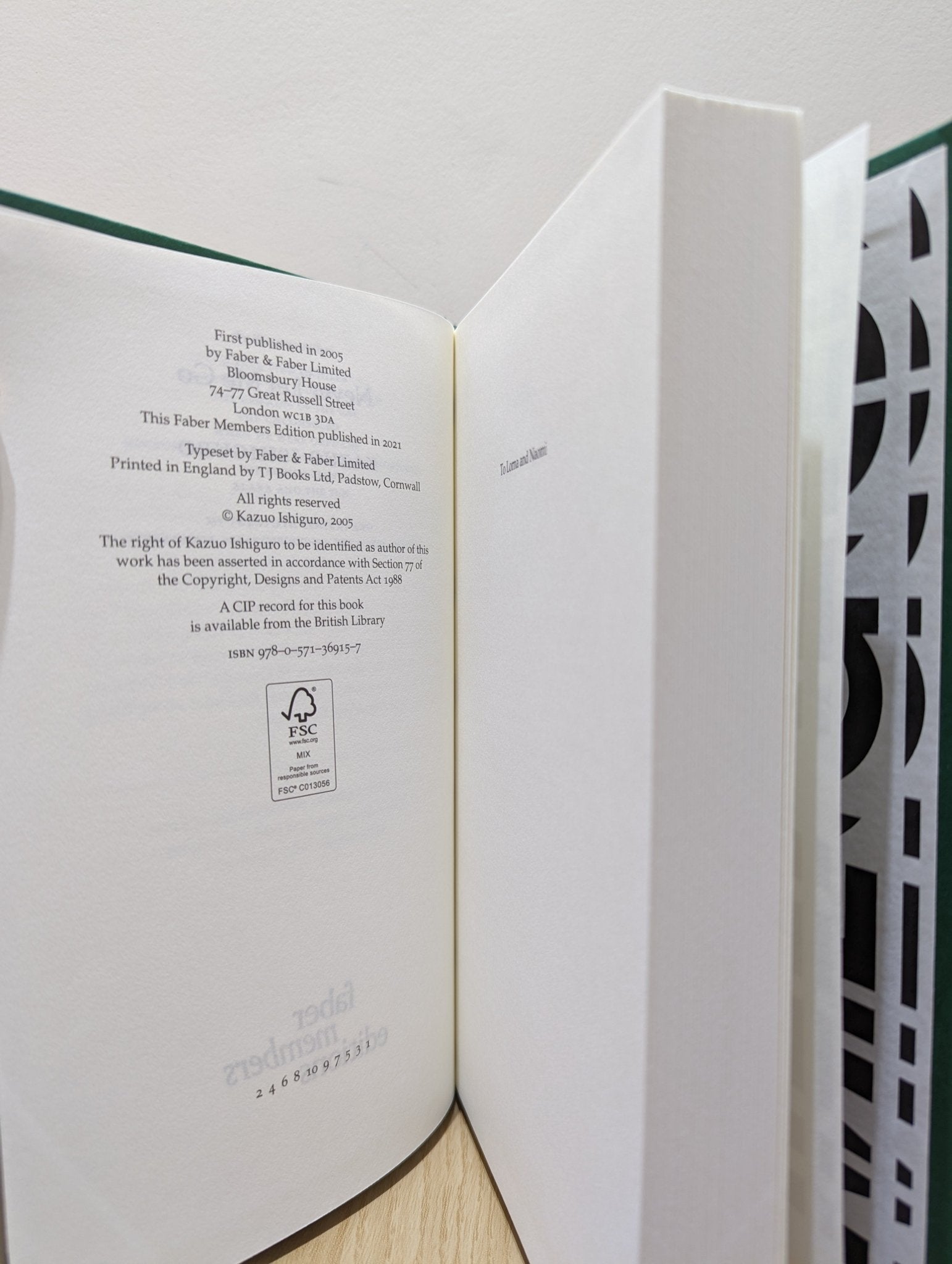 Never Let Me Go by Kazuo Ishiguro (Special Edition) - Fialta Books