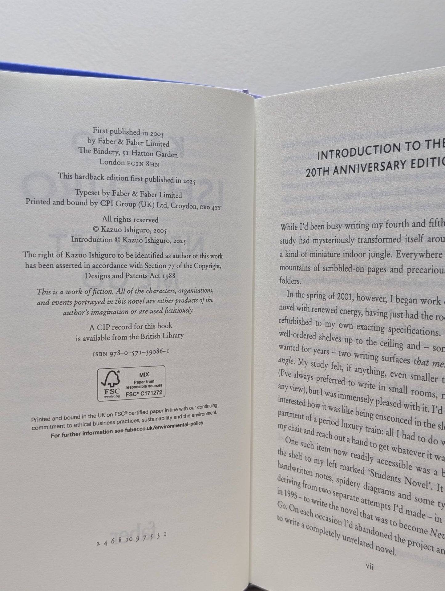 Never Let Me Go: Signed Anniversary Edition by Kazuo Ishiguro - Fialta Books