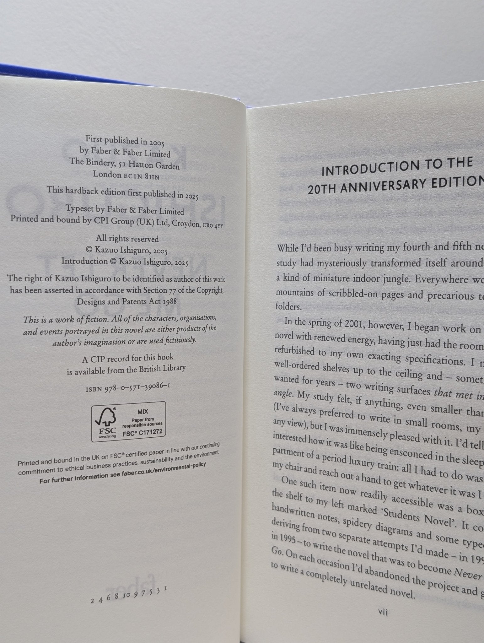 Never Let Me Go: Signed Twentieth Anniversary Edition by Kazuo Ishiguro - Fialta Books